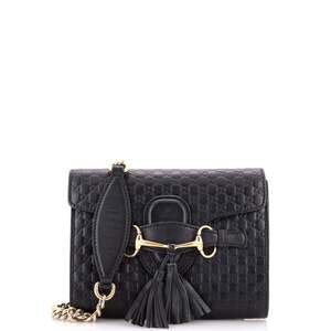 Emily Chain Flap Bag Microguccissima #233157G95B